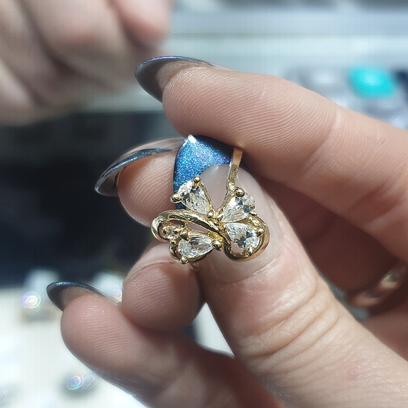 Flower 14k gold ring